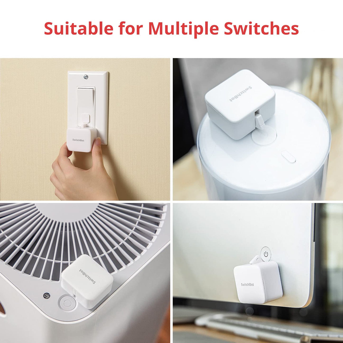 Switchbot Smart Switch Button Pusher - Bluetooth Fingerbot For Rocker Switch/One-Way Button, Automatic Light Switch, Timer And A