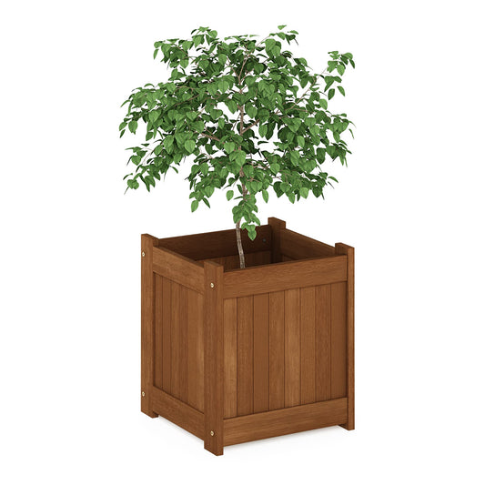 Furinno FG16450 Tioman Hardwood Flower Box, One-Pack, Natural