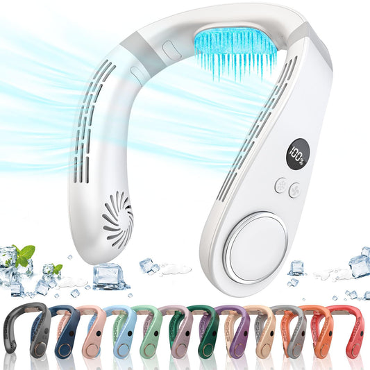 Neck Air Conditioner,5500mAh Neck Fan Rechargeable Battery Operated Metal Cooling Plate AC Cooler,Personal Portable Neck Fans th