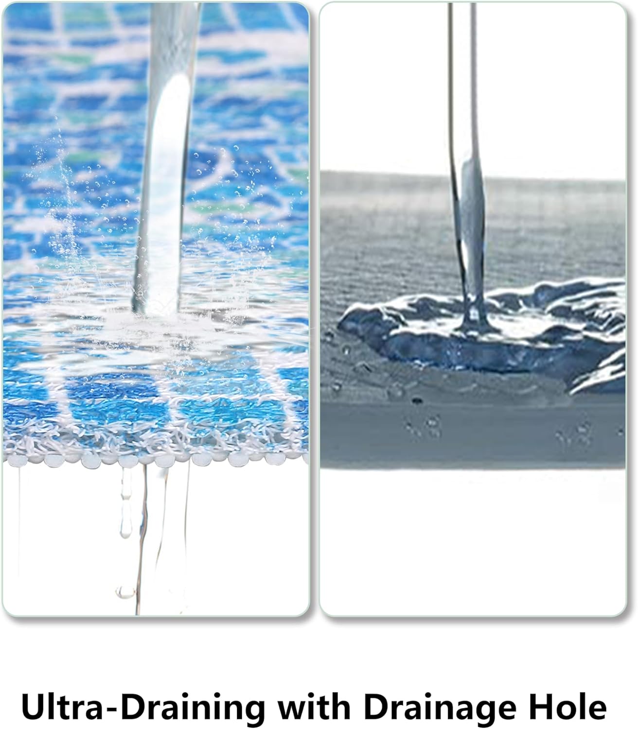 Square Shower Mat, Yonala 24 x 24 Inch Stylish Non Slip Shower Mats for Inside Shower, Soft Trimmable PVC Loofah Anti Slip Shower Mat, Fast Drying Shower Floor Mat for Bathroom, Home, Bath Tub