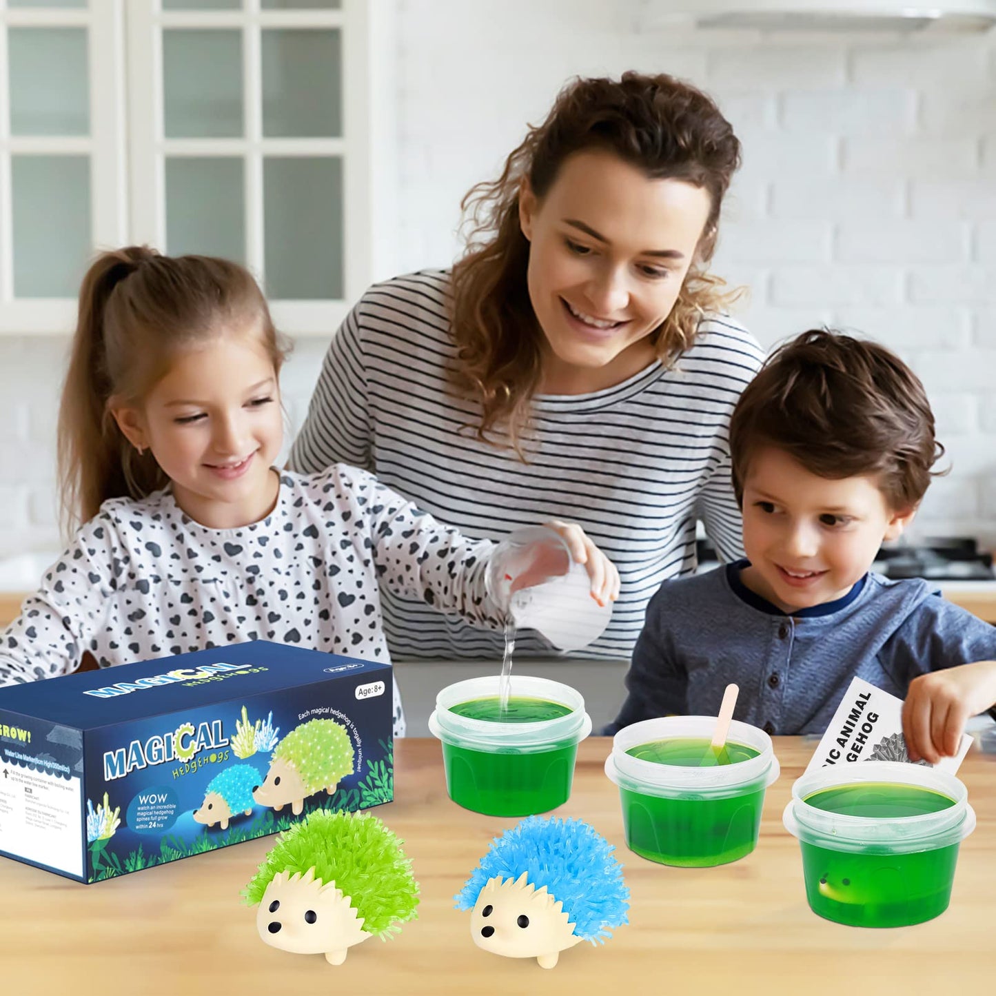 sdaymol Crystal Growing kit for Kids - Hedgehog to Grow，Science Experiments STEM Toys Crystal Science Kits for Teens STEM Gifts for Boys & Girls 8+