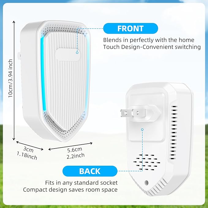 Air Ionizers for Home Plug In,Air Purifier Plug in Wall,Negative Ion Air Purifier for Bedroom -Quiet Operation Air Freshener for Home, Bedroom, Office, Garage Room,Odor,Pets Smell(8)