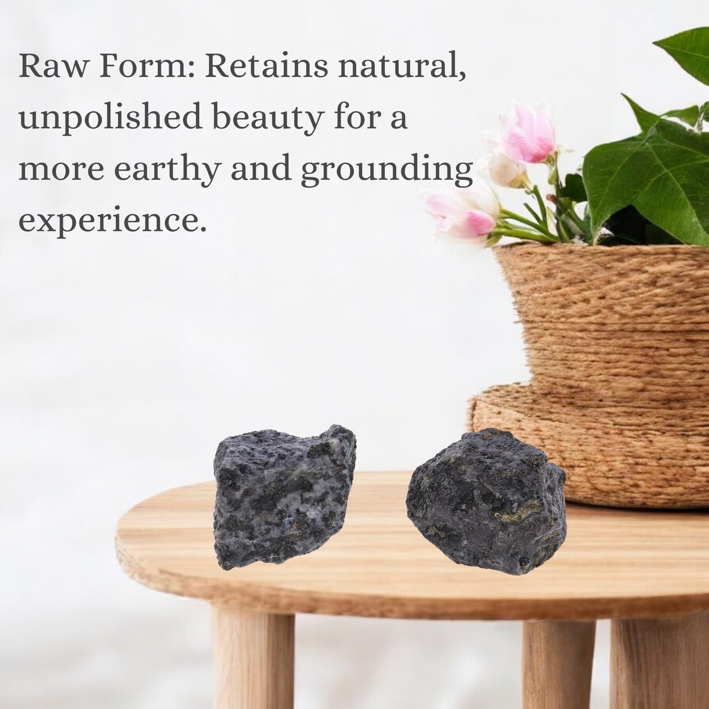 ANAYA AGATE Indigo Gabbro 2 Pcs Raw Crystals Rough Gemstones w/Authenticity Card, Velvet Pouch - Large 1.25–2.0" Raw Stones for Tumbling, Cabbing, Polishing, Cutting Natural Healing Crystals for Home Decor, DIY Stones