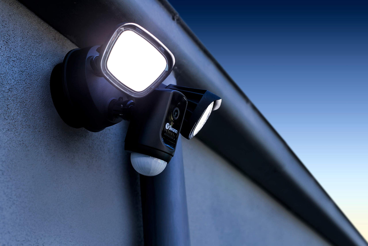 Swann Floodlight Security Camera W/Dimmable Motion Lighting, 2 Way Talk, Wi-Fi Surveillance 1080P Hd, Indoor/Outdoor Color Night