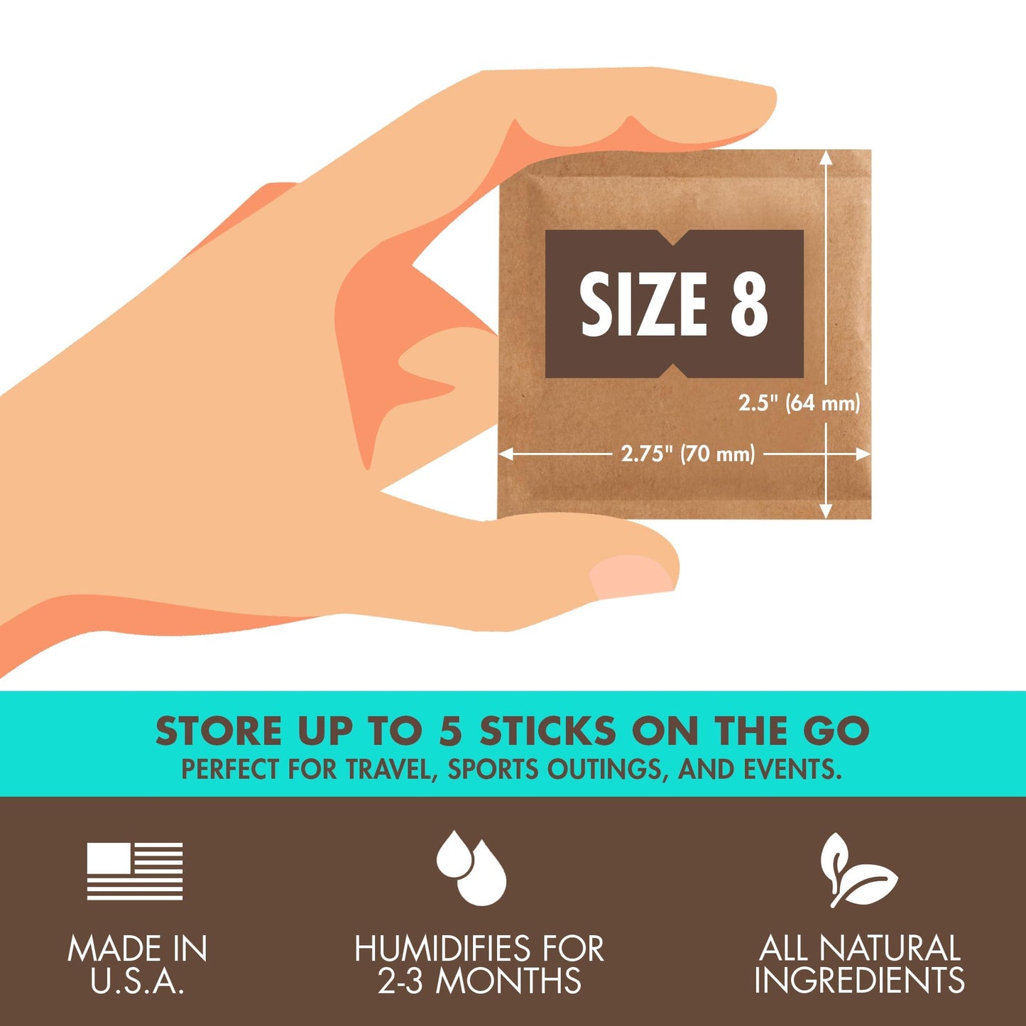 Boveda 72% Rh 2-Way Humidity Control - Restores & Maintains Humidity - All In One Solution For Humidification- Patented Technolo