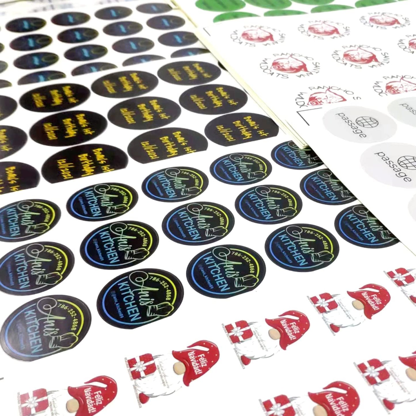 Custom Personalized Stickers - 100-500 Labels With Any Image, Logo, and Text for Business, Thank You (Circle, 2 Inch)