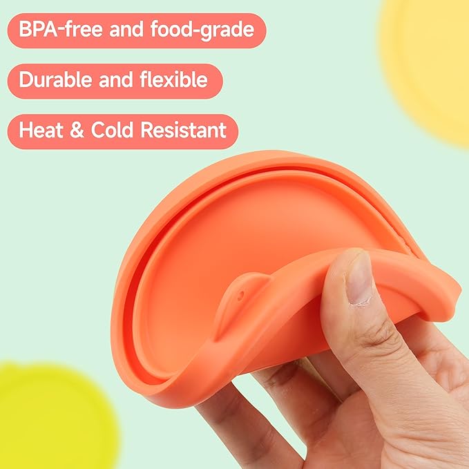1 Cup Silicone Replacement Lids Storage Cover for Anchor Hocking Glass Bowls (Container not Included) 4 Pack Microwave, Dishwasher and Freezer Safe