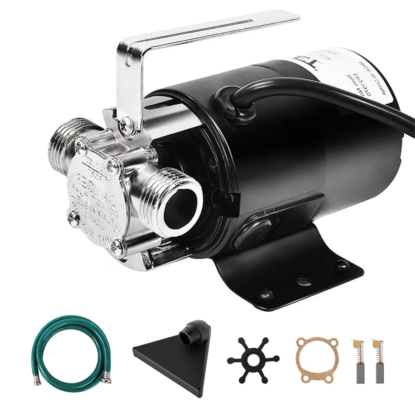 Goplus Water Transfer Pump, 115V 1/10HP 330GPH Portable Electric Utility Pump with 6FT Suction Hose Kit, Remove Water from Garden, Flooded Basements, Rain Barrel, Water Bed, Pool, Ponds and Aquariums