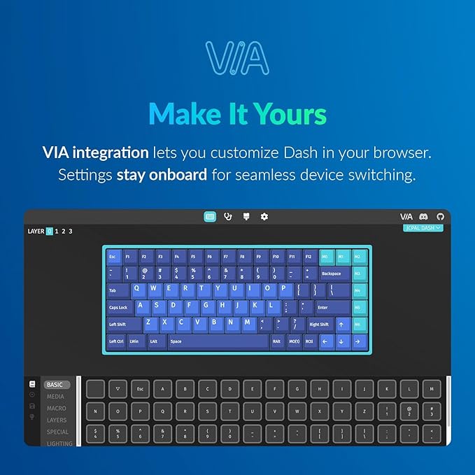 JCPAL DaVinci Resolve Keyboard • Dash Wireless Shortcut Keyboard for Mac and PC • Shortcut Hotkeys, Color-Coded Key Guide, Fully Customizable, Compact Low-Profile Design