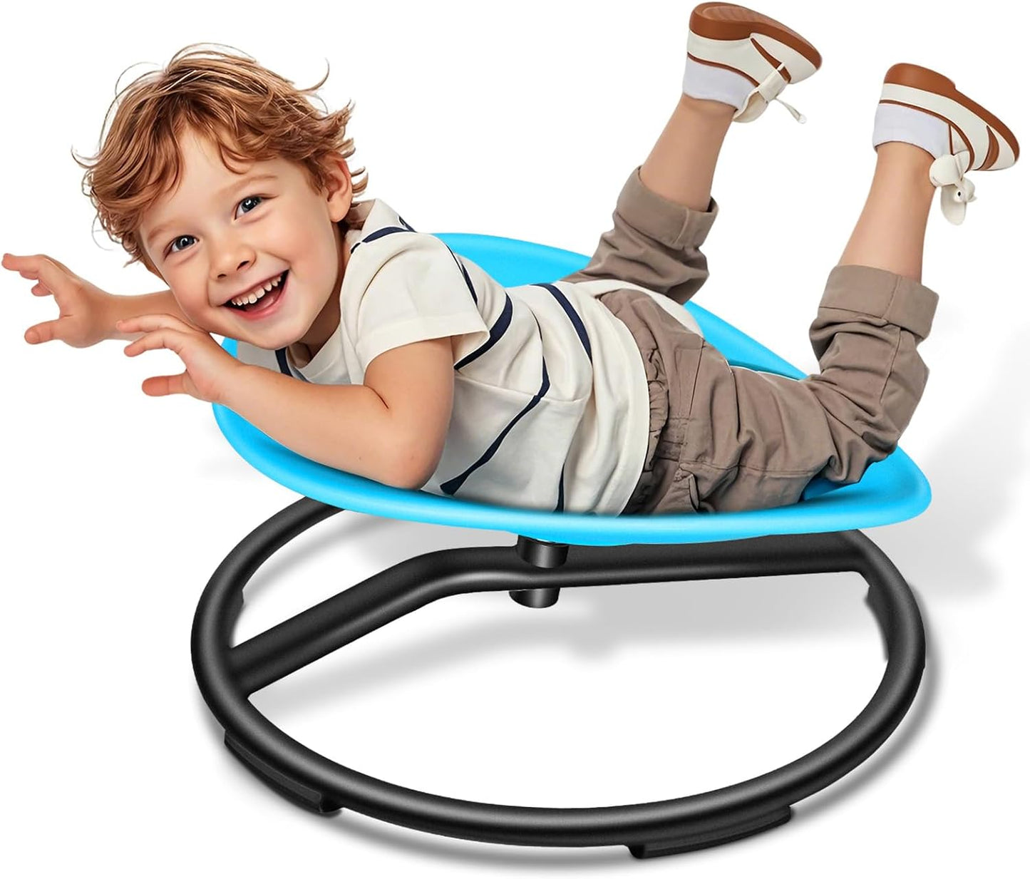 Spinning Chair for Autistic Kids, Sensory Swivel Chair, 220LBS Weight Capacity, Sensory Toy for Children with ADHD/Autism, Training Body Coordination, 3+ Years (Blue)