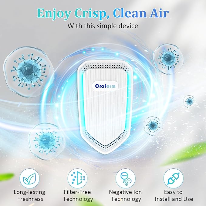 6Pack Air Ionizer for Home Negative Ion Air Purifier Plug In, Quiet Air Freshener for Home, Mini Portable Filterless Air Cleaner for Bedroom,Bathroom, Office
