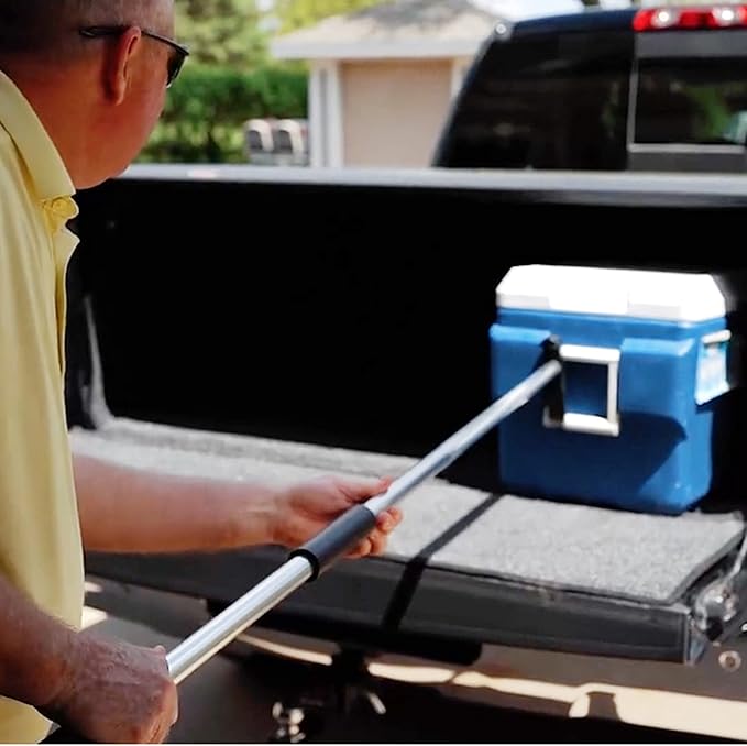 Telescoping Cargo Tool/Multi-Use Cargo Retriever/Extendable Reaching Aid/Reacher/Grabber (Classic Aluminum)