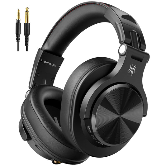 Oneodio A70 Bluetooth Over Ear Headphones, Wireless Headphones With 72H Playtime, Hi-Res, Built-In Mic, 3.5Mm/6.35Mm Wired Audio