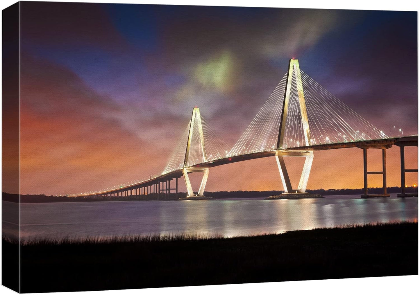 wall26 Arthur Ravenel Jr Cooper River Bridge Charleston South Carolina - Canvas Art Wall Art - 12" x 18"