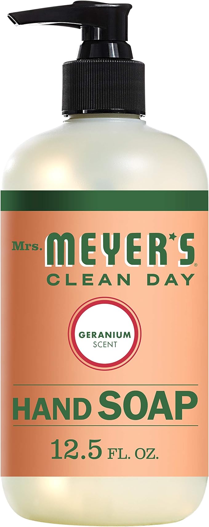 Mrs Meyers Hand Soap Geranium 12.5 Ounce Pump (370ml) (3 Pack)