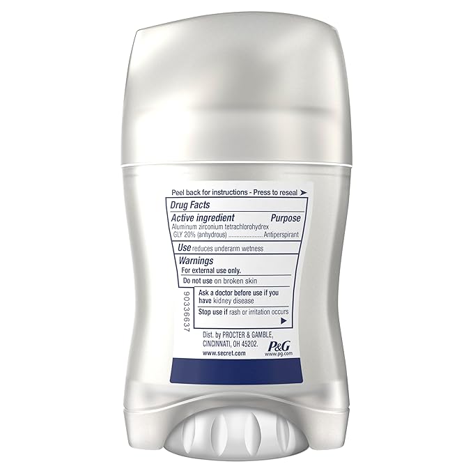 Secret Clinical Strength Antiperspirant and Deodorant for Women Invisible Solid, Completely Clean Scent, 72-hr Sweat Protection, 1.6 oz (Pack of 2)