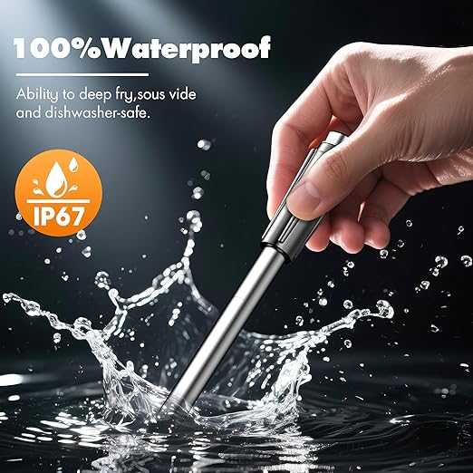 Wireless Meat Thermometer with 2 Ultra-Thin Probes, 700FT Long Range, 1000°F Heat Resistant, ±0.5°F Accuracy, App Controlled for iOS/Android - Ideal for BBQ, Grill, Oven, Smoker, 2025 New