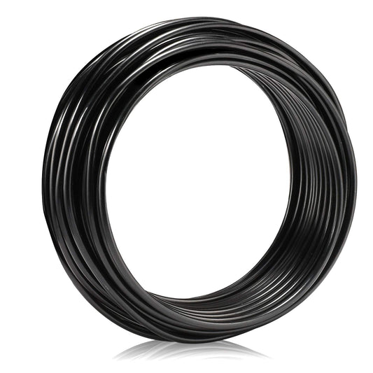 KSVZS Aluminum Wire Black 9 Gauge 3.0 mm 32.8 Ft(10 M) Anodized Bendable Metal Craft Wire for DIY Floral
