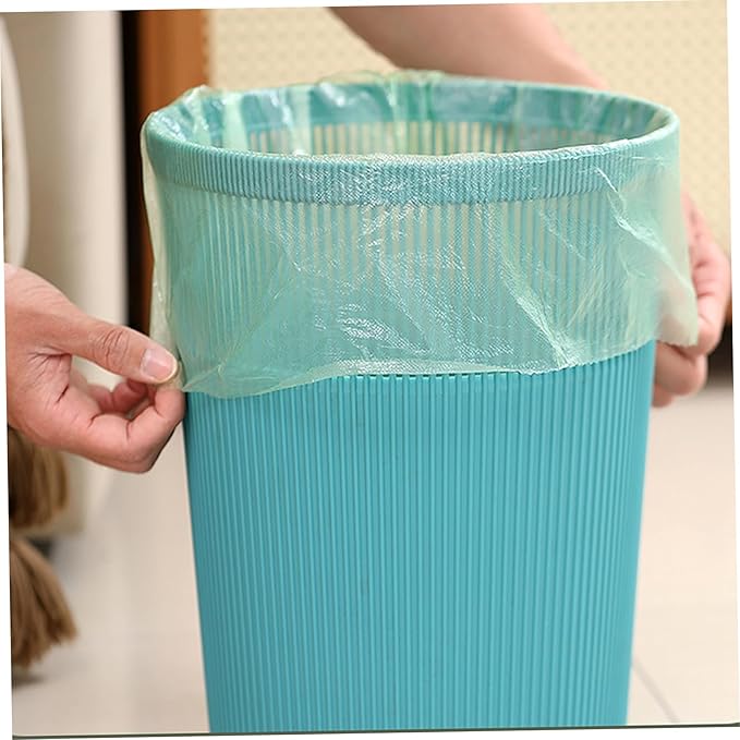 100Pcs Small Trash Bags 18x22in Strong Plastic Gold Trash Bags Resistant to Tearing Disposable for Office Bedroom Kitchen Restaurant