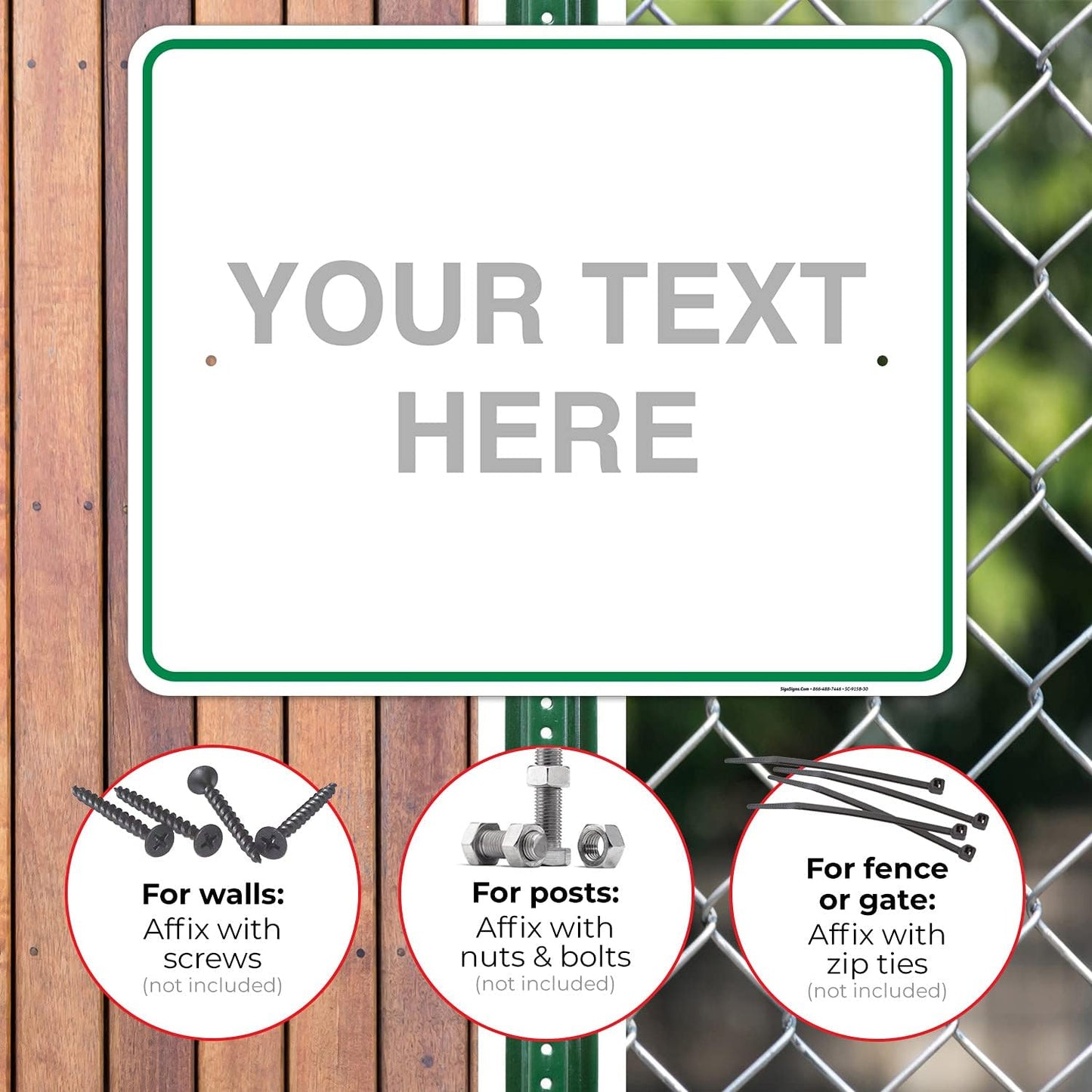 Custom Sign, Personalized Metal Signs, Customize for Office, Business, Workplace, Home, Airbnb, Delivery Green Signs, 24x30 Inches, Rust Free .063 Aluminum, Fade Resistant, Made in USA by Sigo Signs
