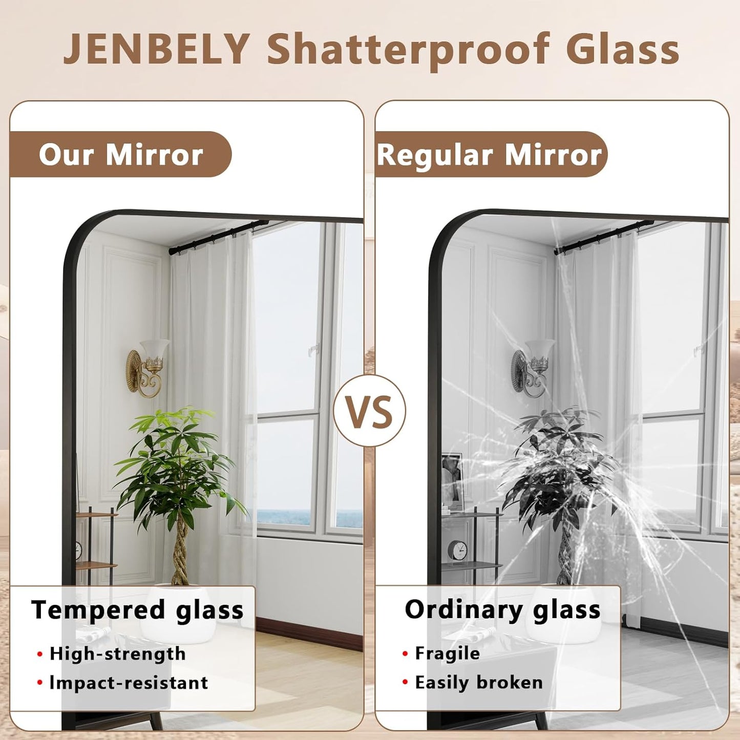 Matte Black Mirror, 20"x28" Rectangle Bathroom Mirror, Metal Frame Rectangle Corner Vanity Mirror, Wall Mounted Mirror for Modern, Living Room, Bedroom, Horizontal Or Vertical