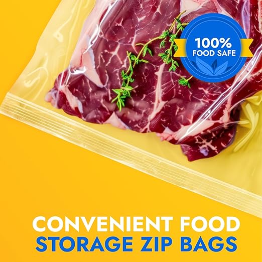14" x 16" Large Zip Seal Lock Bags, 6 Mil (Pack of 50) – Heavy-Duty Reclosable Plastic Bags – Clear, Resealable, Waterproof – For Storing and Organizing Clothes, Jewelry, and Travel Items