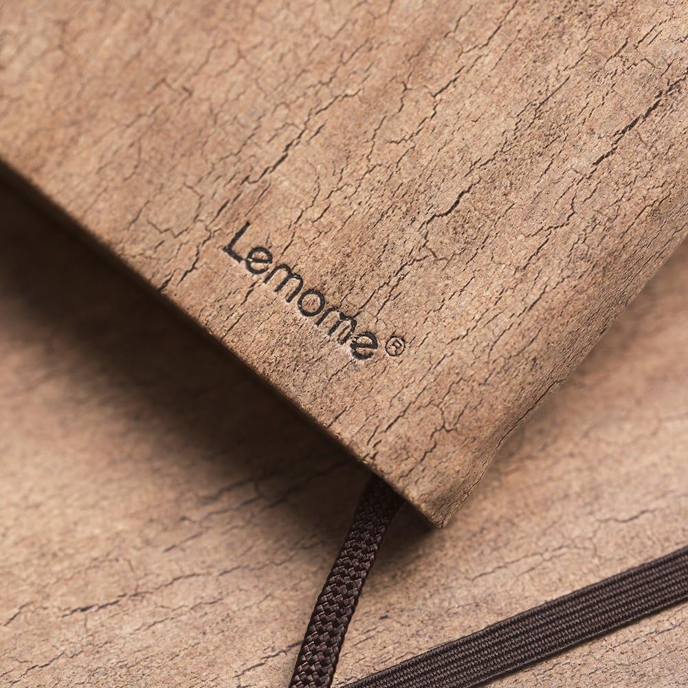 Lemome Ruled Notebook/Journal - Eco-Friendly Natural Cork Hardcover Writing Notebook with Pen Loop & Premium Thick Paper - A5 (5x8) Bound Classic Notebook