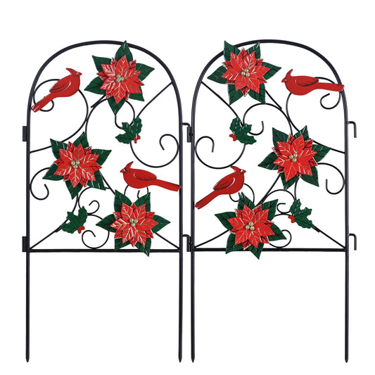 hogardeck Fall Decorations for Home Outdoor, Set of 2 Metal Fence Decorative Garden Stakes with Pumpkin Sunflower for for Fall Decor, Metal Yard Signs for Garden Lawn Patio Thanksgiving Decorations