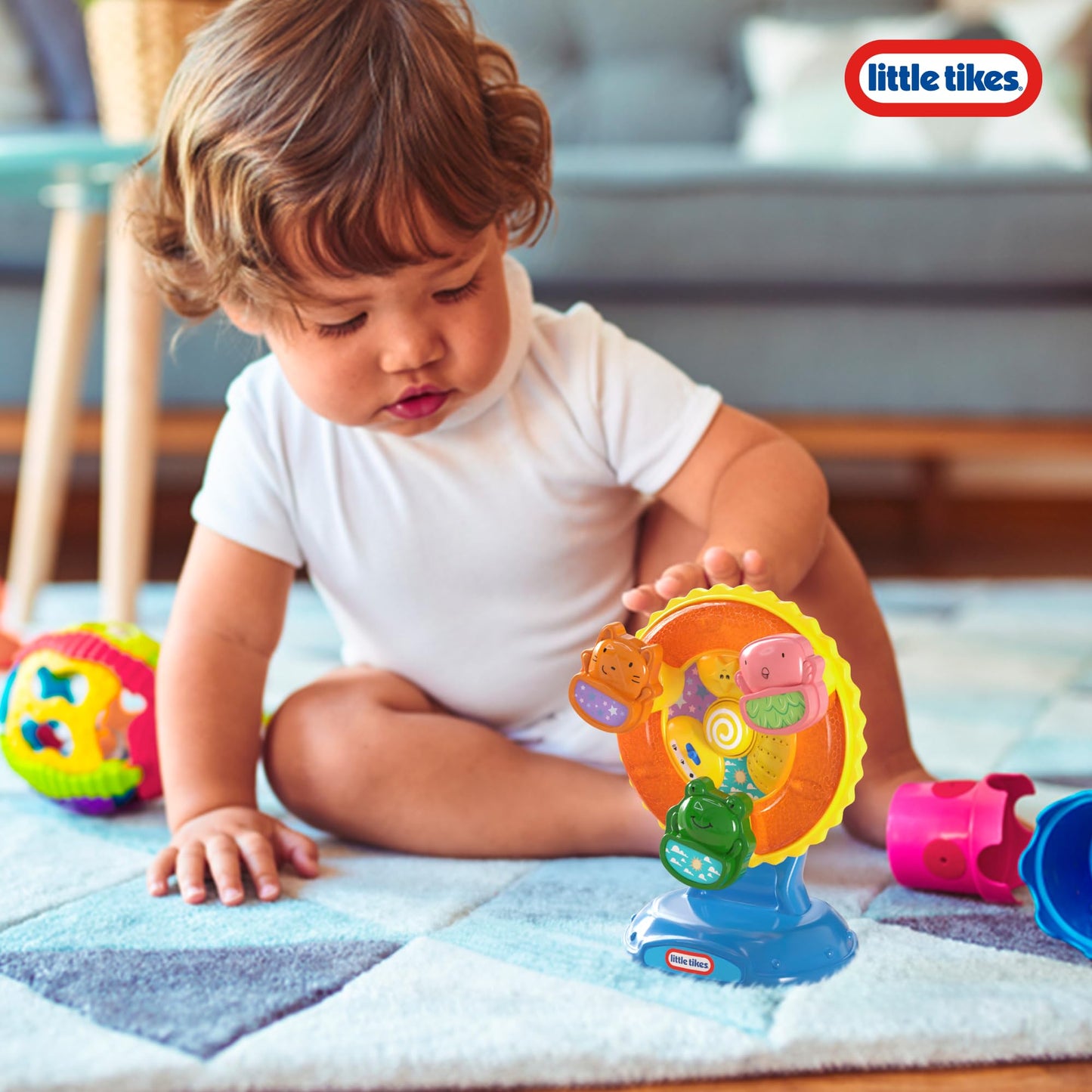 Lollipop Little Tikes Lights and Sounds Ferris Wheel Toy - Suction Cup Spinning Toy for Babies and Toddlers, High Chair Fun Time for Toddlers