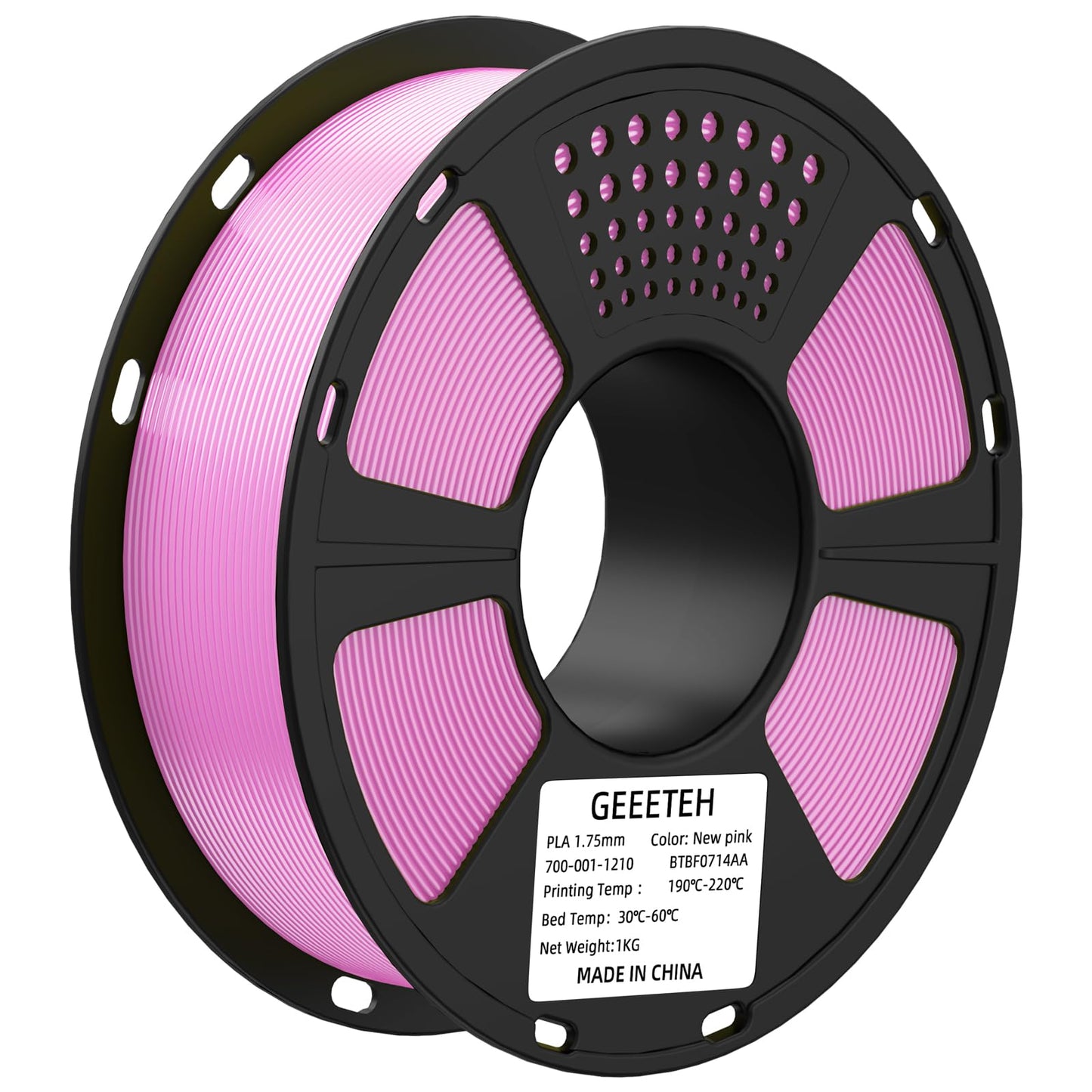 GEEETECH 3D Printer Filament Pink, PLA Filament 1.75mm, 1kg Spool (2.2 lbs) Neatly Wound & Low Warping, Dimensional Accuracy +/-