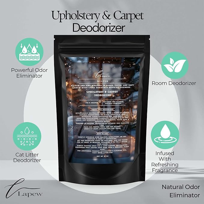 Winter Carpet Freshener Powder 16 oz | Powerful Odor Eliminator for Home | Upholstery Deodorizer | Carpet Deodorizer | Cat Litter Box