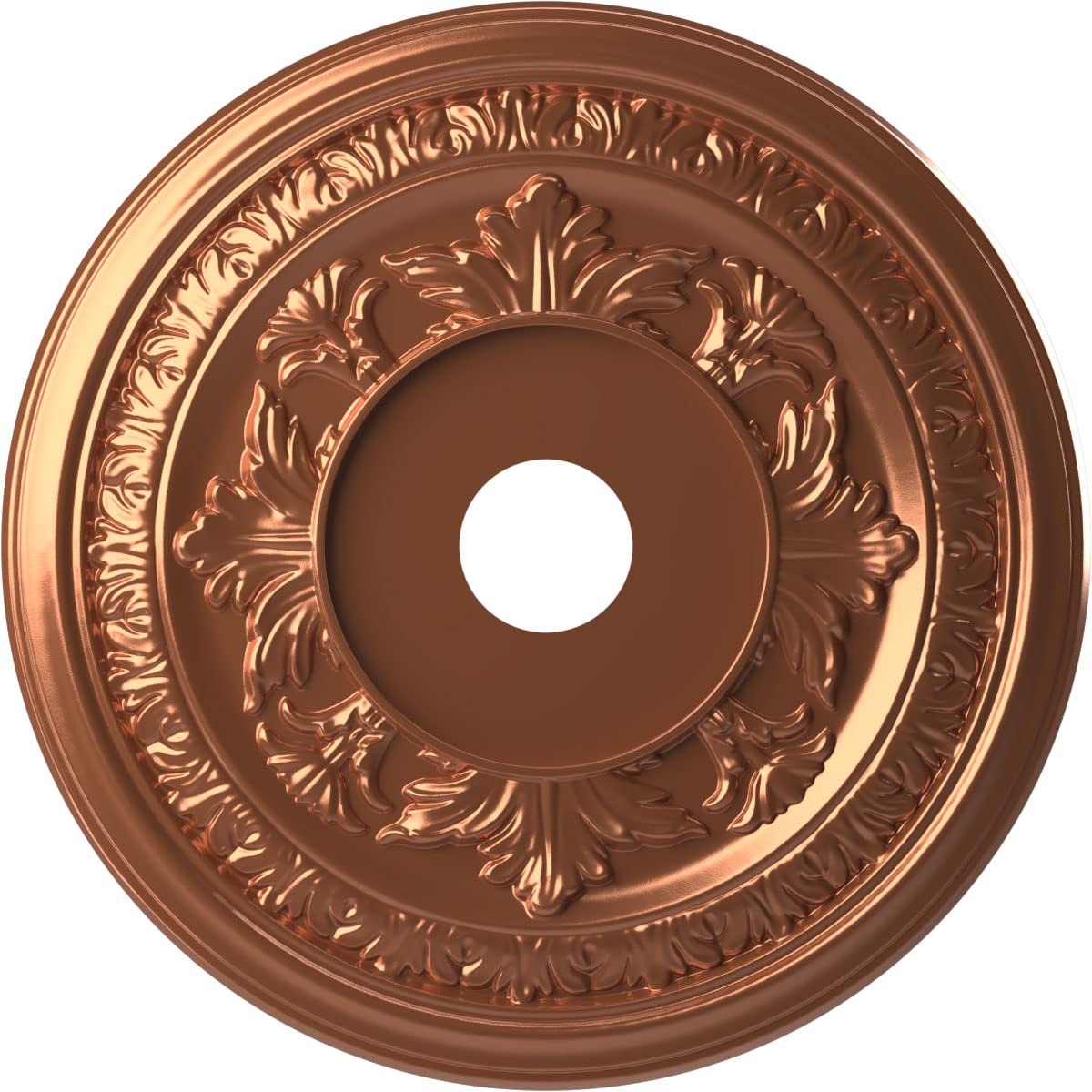 Ekena Millwork Cmp22Babco Baltimore Thermoformed Pvc Ceiling Medallion (Fits Canopies Up To 7 3/4), 22Od X 3 1/2Id X 1P, Bright