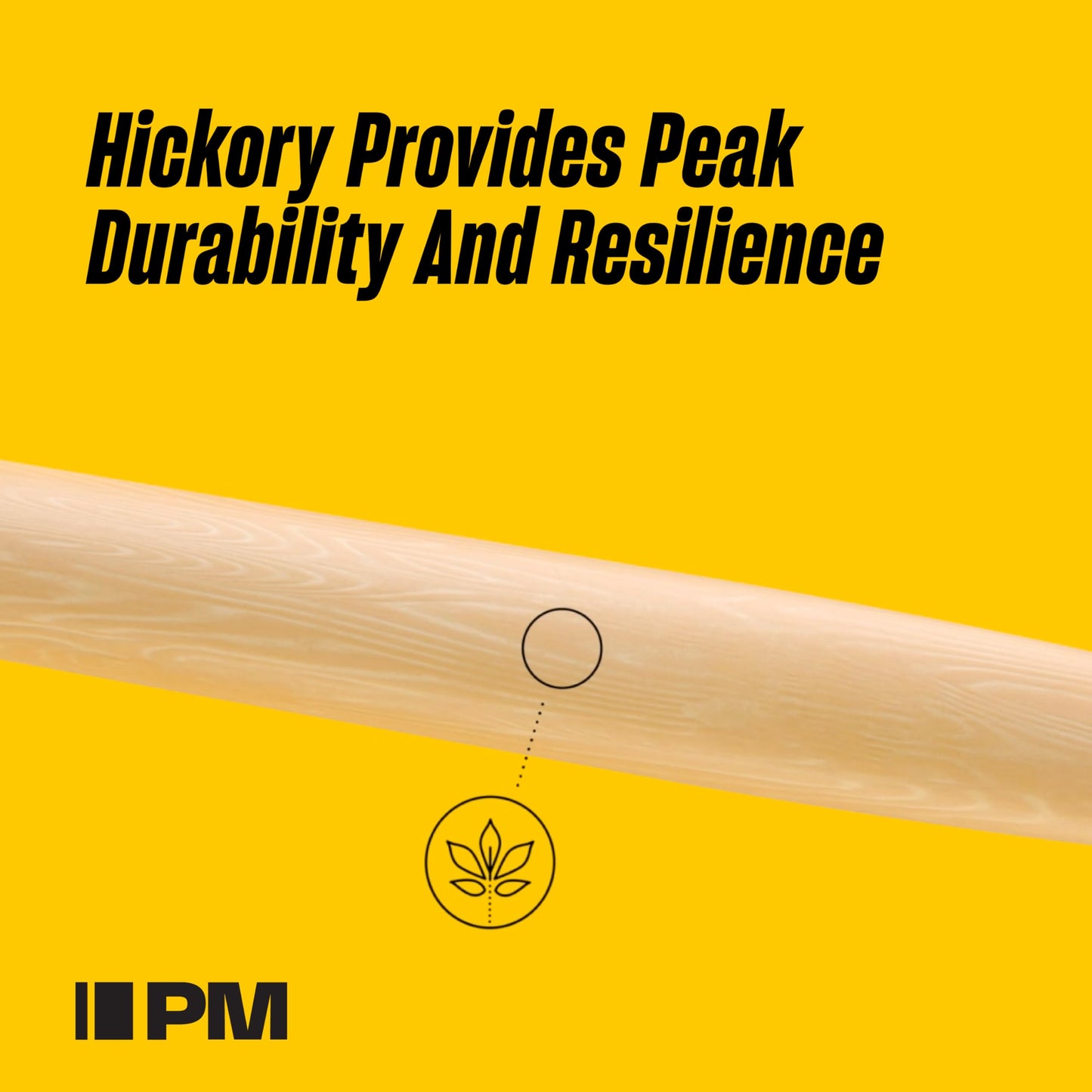 Promark Rebound 5A Painted White Hickory Drumsticks, Acorn Wood Tip, One Pair