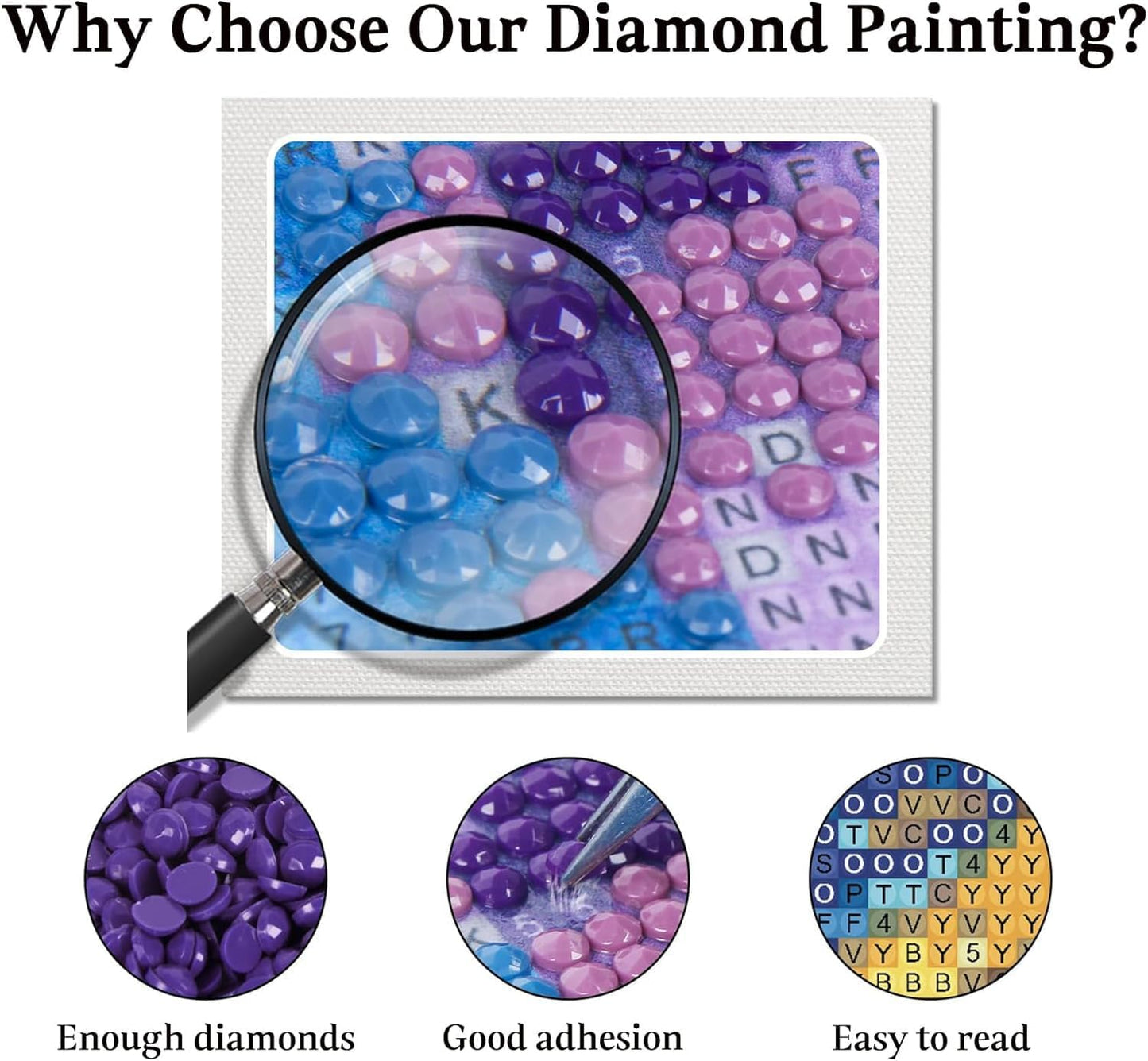 JAKI Diamond Art Kits for Adults-Cartoon Diamond Art Painting Kits for Adults,5D DIY Gem Art Kits for Home Wall Decor(4 Pack.12x12inch)