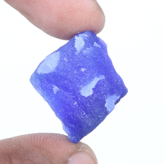 REAL-GEMS EGL Certified Natural Blue Sapphire 18 Ct. Raw Rough Loose Gemstone For Lapidary Or Jewelry Cabbing AXA-197