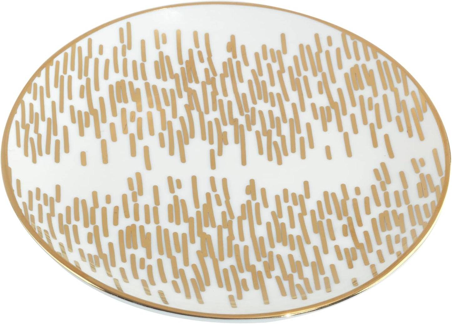 Certified International Matrix Gold Plated 6" Luncheon/Canape Plates, Assorted Designs (Pack of 24)