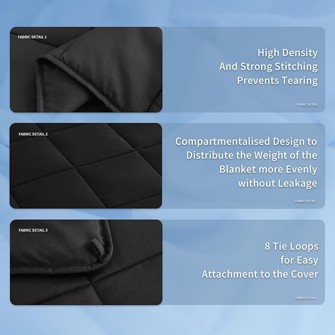 Topcee Weighted Blanket for Adults (25 lbs, 60" x 80") Queen Size Soft Cooling Heavy Blanket Sleeping, Apply to 240-260 lbs Body, Thick Breathable Blanket with Glass Bead, Easy Care