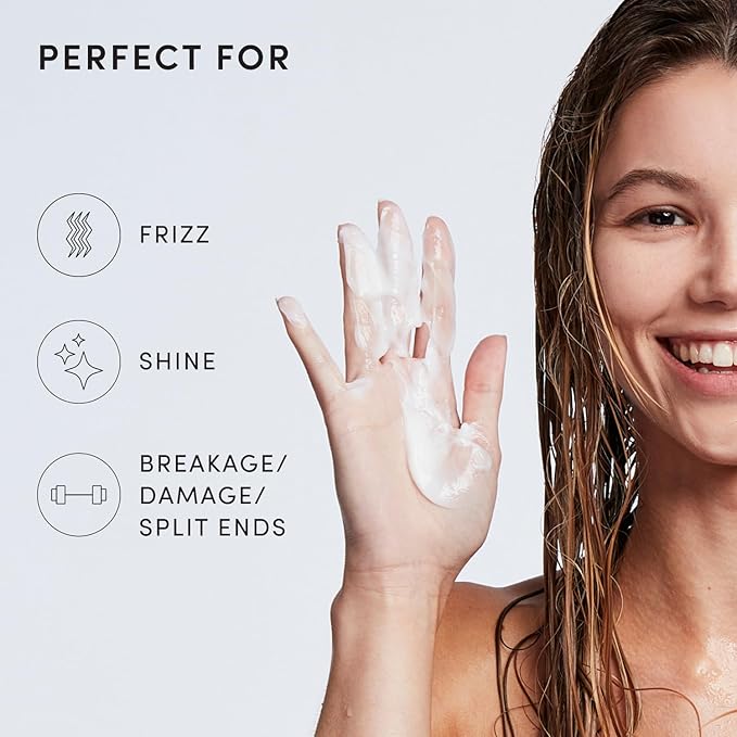 OUAI Medium Conditioner - Hydrating Hair Conditioner with Coconut Oil, Babassu Oil, and Keratin - Strengthens, Repairs and Adds Shine - Paraben and Phthalate Free Hair Care Products (10 Oz)