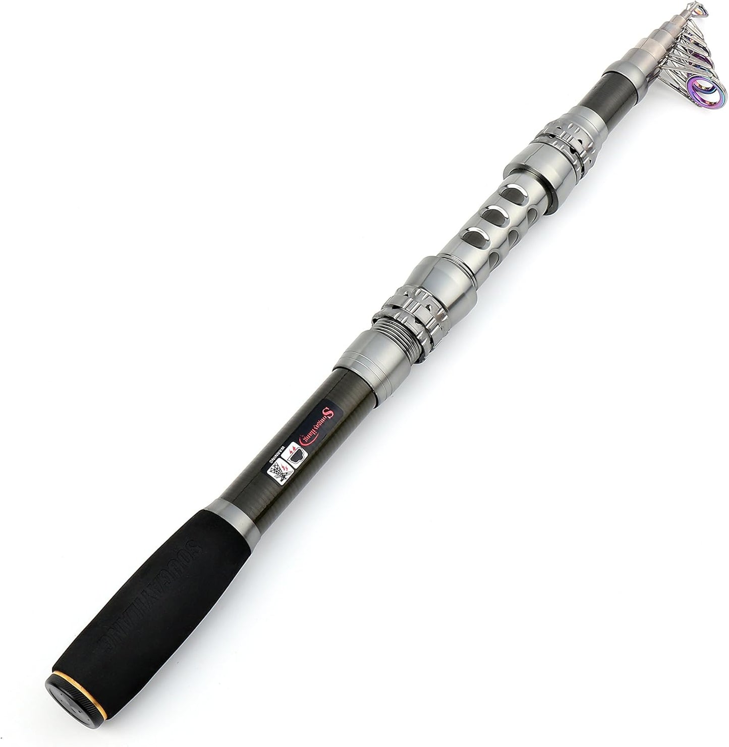 Sougayilang Fishing Rod Reel Combo with Telescopic Fishing Pole Spinning Reel Carrier Bag for Travel Saltwater Freshwater Fishing
