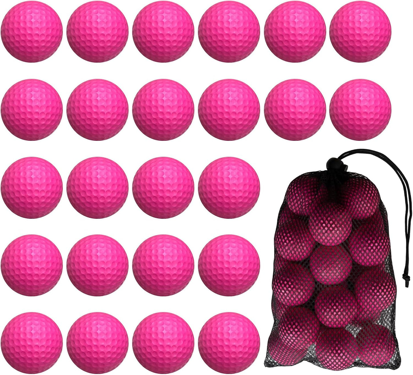 24 Pack Foam Golf Practice Balls,Practice Golf Balls for Backyard,Realistic Feel and Limited Flight Soft Golf Balls for Indoor or Outdoor Training