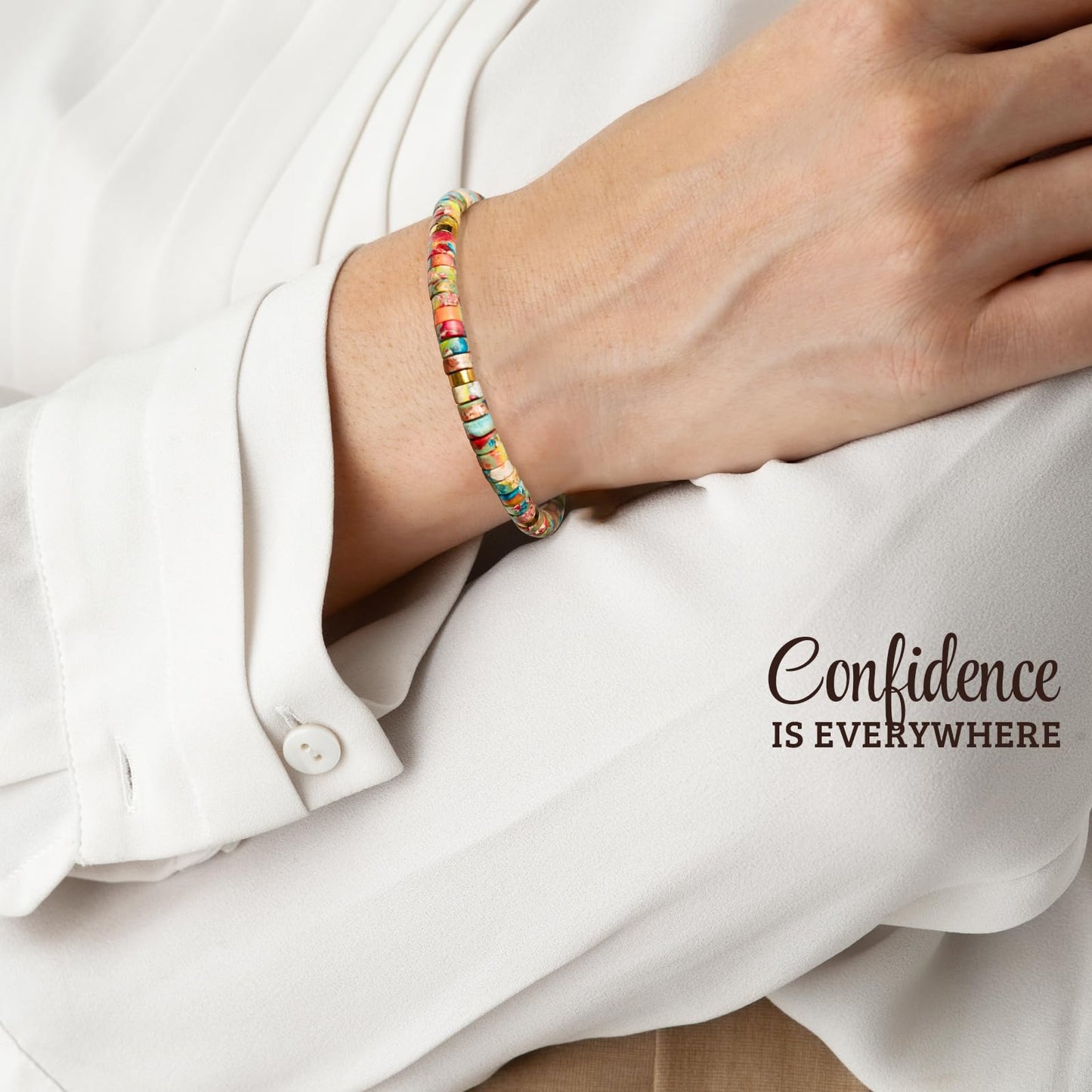 ZOKCC Thank You Gifts Bracelets for Women - Healing Natural Stone Bracelets - Inspirational Appreciation Thank You Gifts for Coworkers Teacher Boss Nurse Employee Friend Farewell