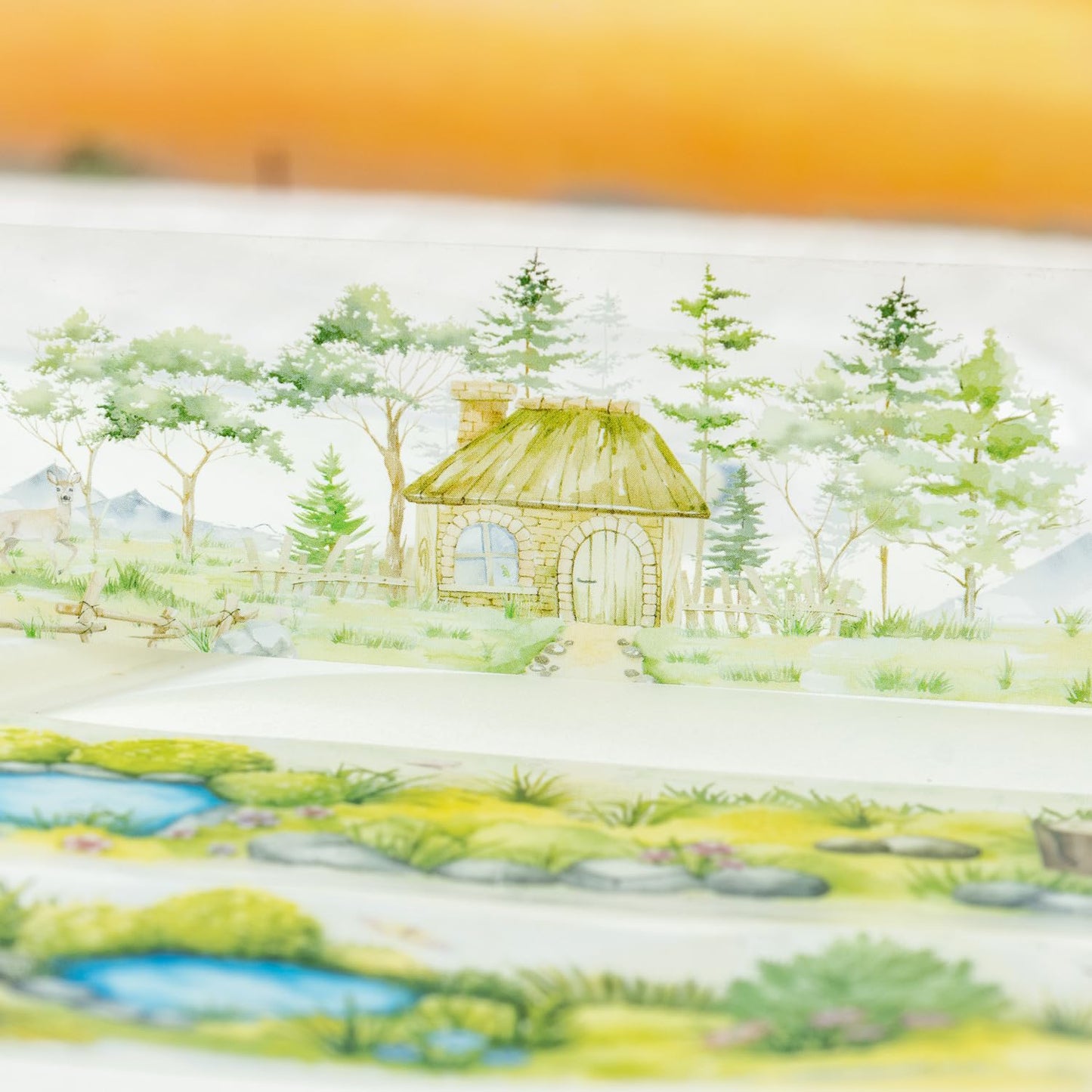 Fairy Tale Countryside PET Tape Set, 6 Rolls Nature-Inspired Stickers for Scrapbooking, Journaling, DIY Crafts, and Art Supplies