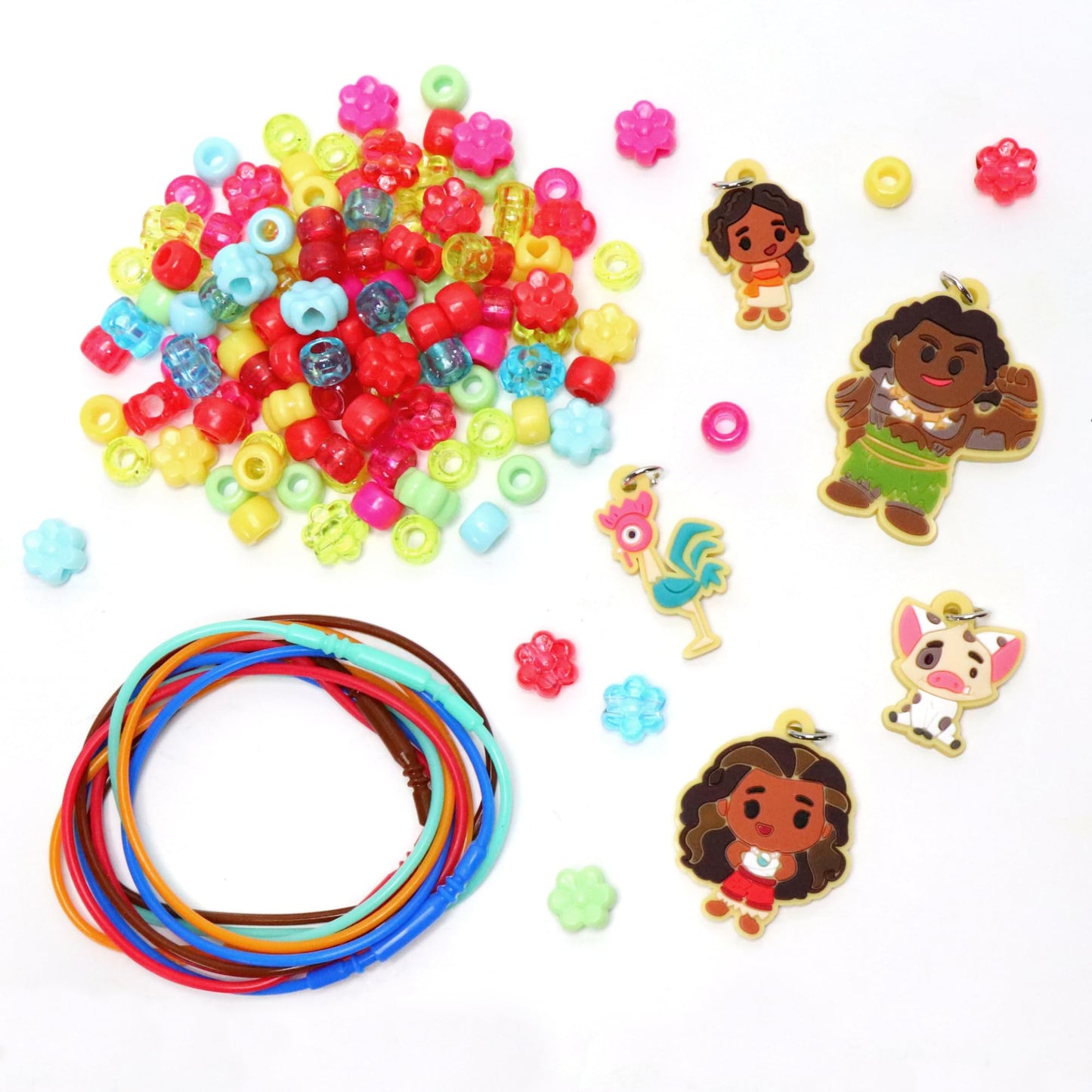 Tara Toys Disney Moana Necklace Activity Set – Kids DIY Jewelry Kit with 150+ Beads, 5 Character Charms & Carry Case, Creative Craft Gift for Ages 3+