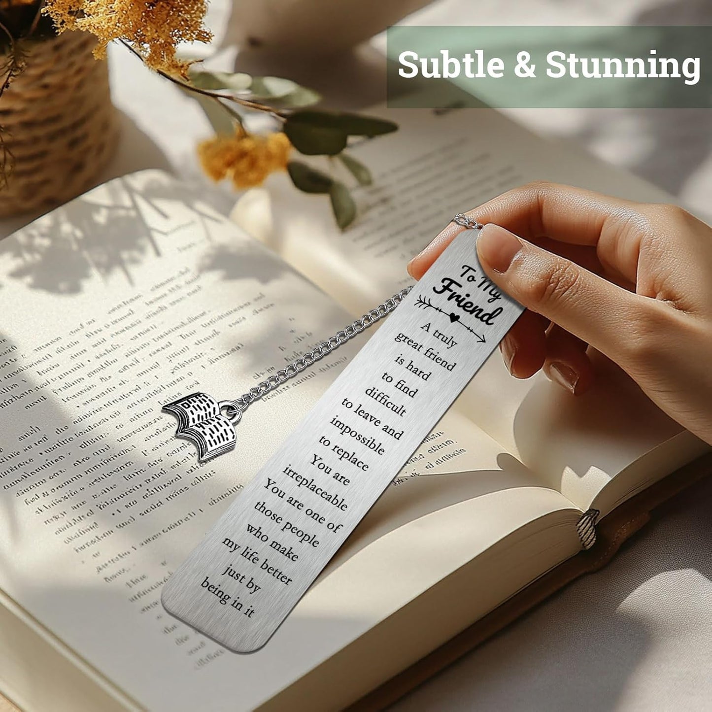 Best Friend Bookmarks Gifts for Women, Unique Birthday Bookmark for Female Friends, Cute Sentimental Friendship Christmas Gifts, Graduation Bookmarkers, Thoughtful Gift Ideas for Her