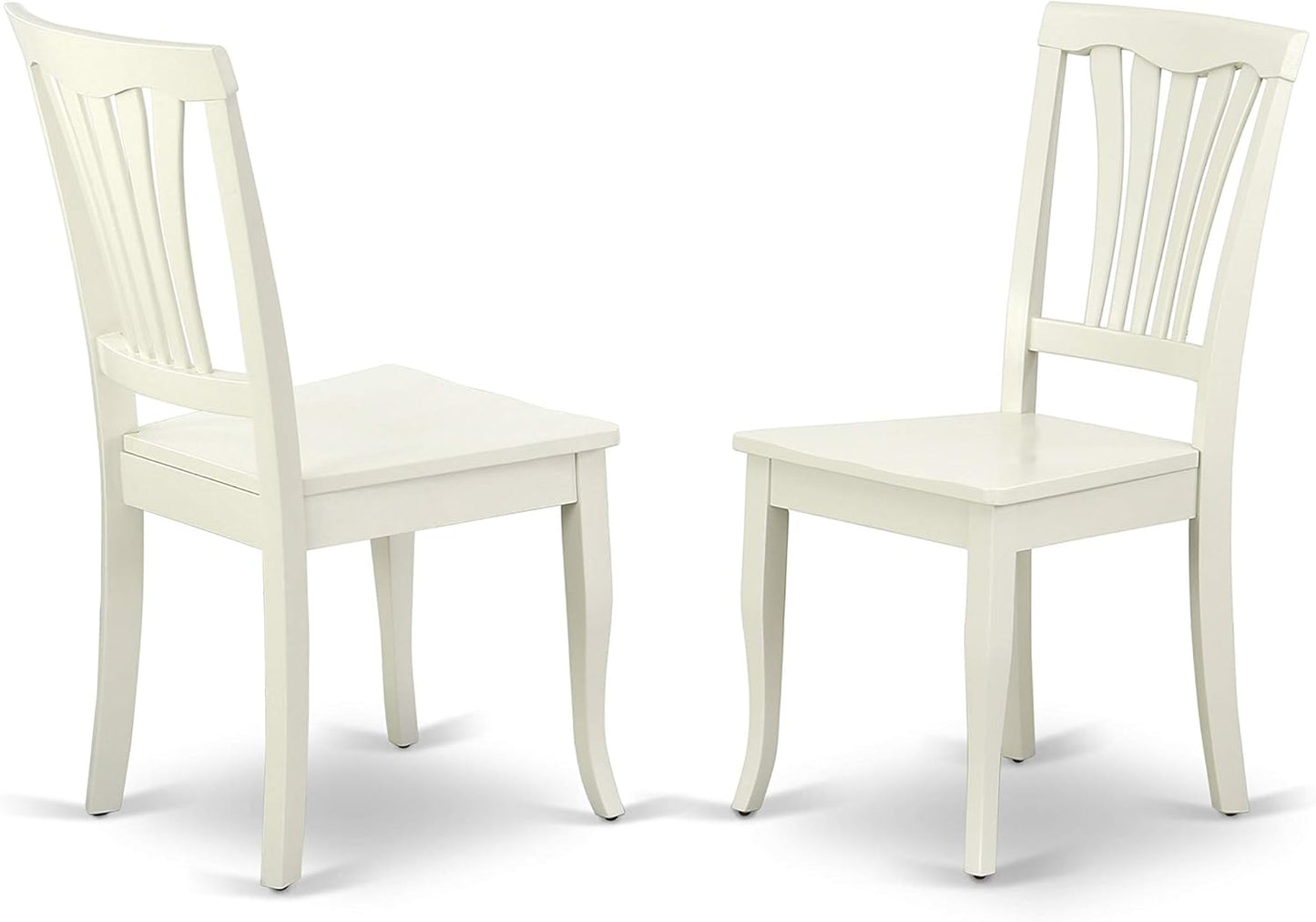 East West Furniture LGAV5-LWH-W 5 Piece Modern Dining Table Set Includes a Rectangle Wooden Table with Butterfly Leaf and 4 Dining Chairs, 42x84 Inch, Linen White