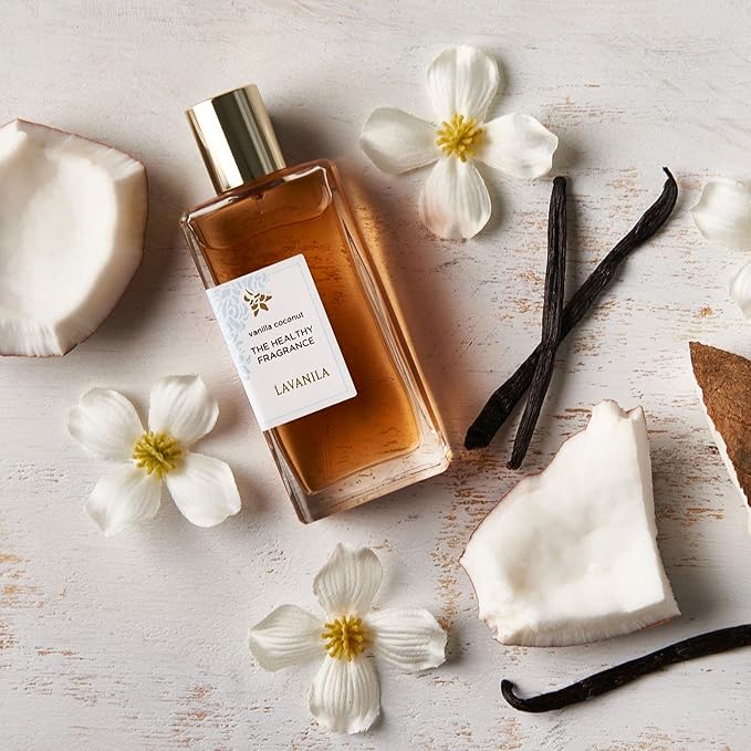 Lavanila Vanilla Coconut Perfume for Women 1.7 Fl Oz - Tropical Coconut, Tahitian Tiare Flower & Warm Vanilla Fragrance, Clean and Natural Eau de Parfum Made In USA