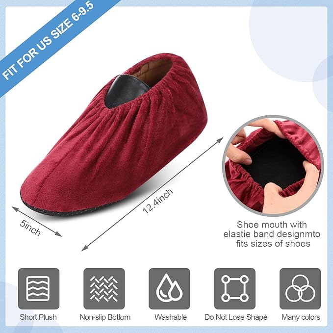 JaGely 11 Pairs Reusable Non Slip Cloth Shoe Covers Washable Thickened Boot Shoe Covers for Indoors and Households(Multicolor)