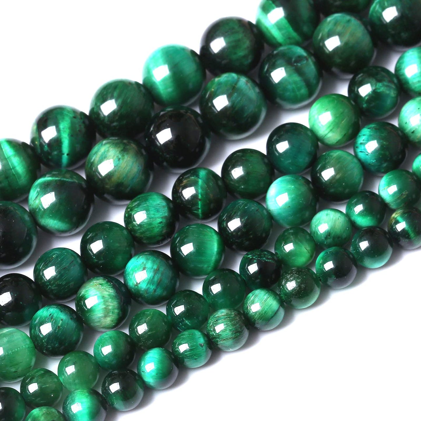 36PCS 10MM AAA Green Tiger Eye Stone Beads Natural Gemstone Bead Crystal Healing Energy Jewelry Making DIY 15 inches