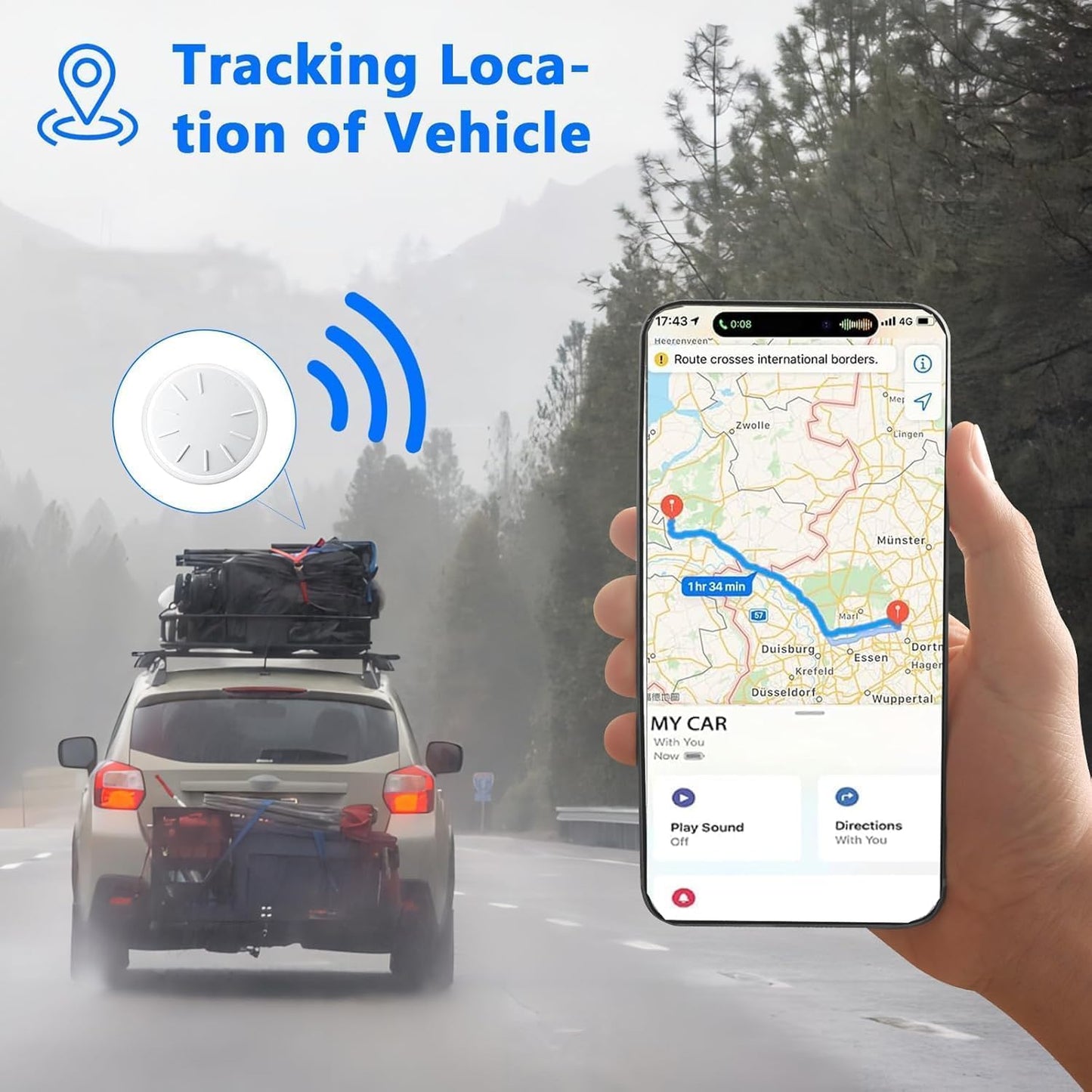 Gps Tracker For Vehicles,Car Gps Tracker No Monthly Fee,Real Time Car Tracker With Magnetic Case,Global Coverage Location Tracke
