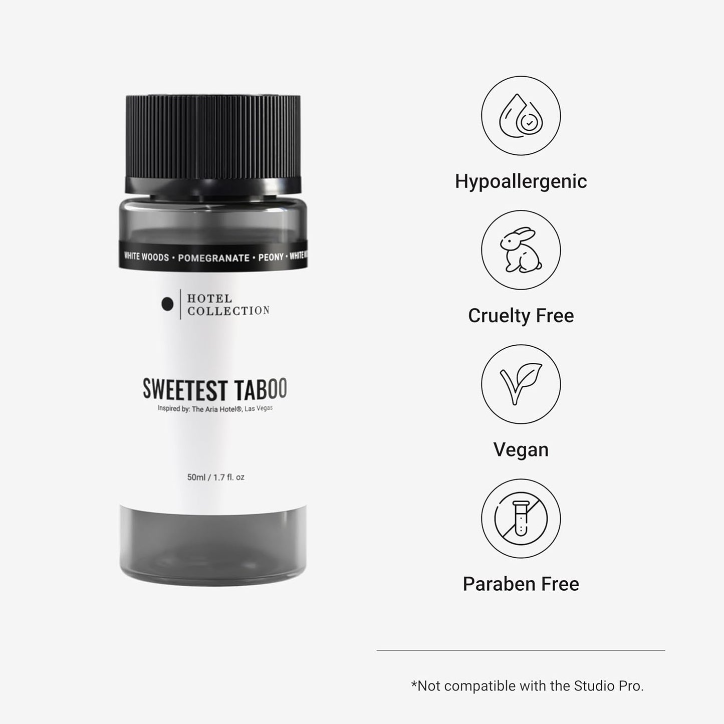 Hotel Collection Diffuser Oil - Sweetest Taboo - Aromatherapy Essential Fragrance Oil - White Woods, Pomegranate, and Peony - 50mL 1.7 Fl oz